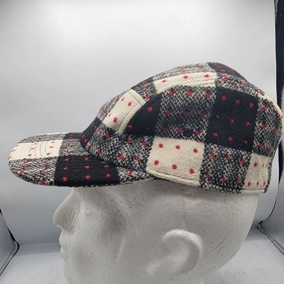 JonnyIV Plaid Wool Hat Winter Warm Adjustable Lightweight Casual Outdoors - Picture 2 of 11